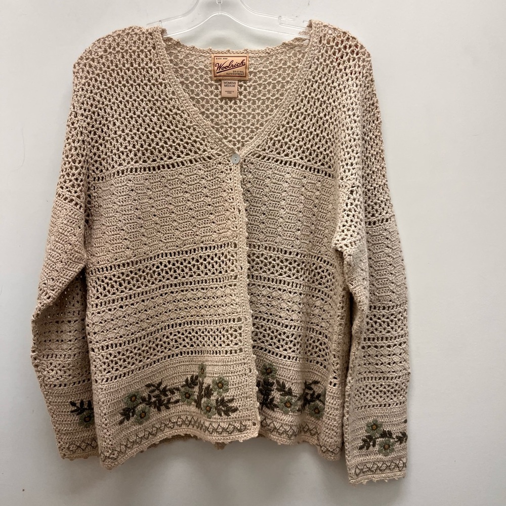 Woolrich Cream Knit Cardigan